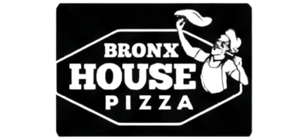 Bronx House Pizza Bronx House Pizza logo with chef illustration